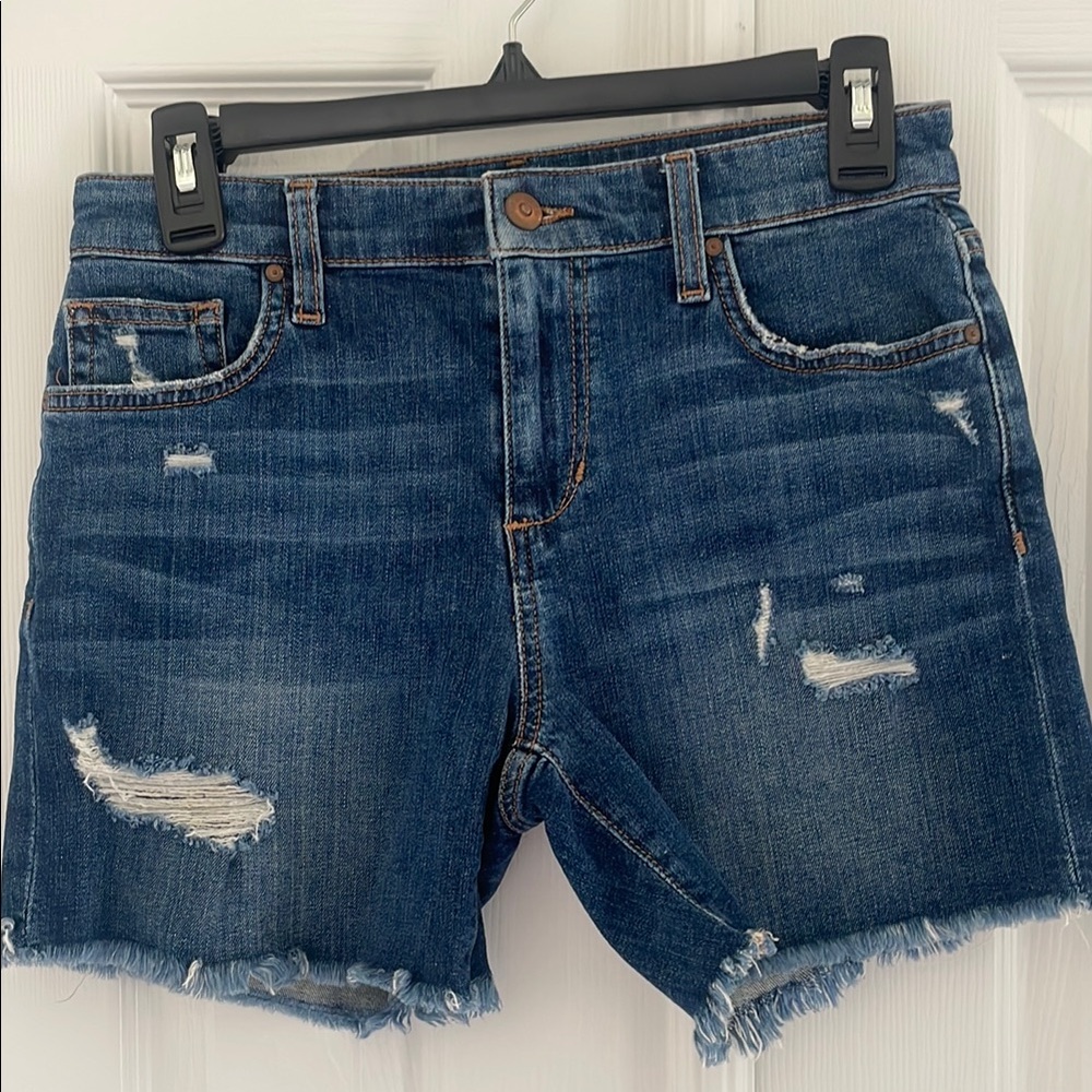 Joe's Jeans Blue Distressed Jean Shorts